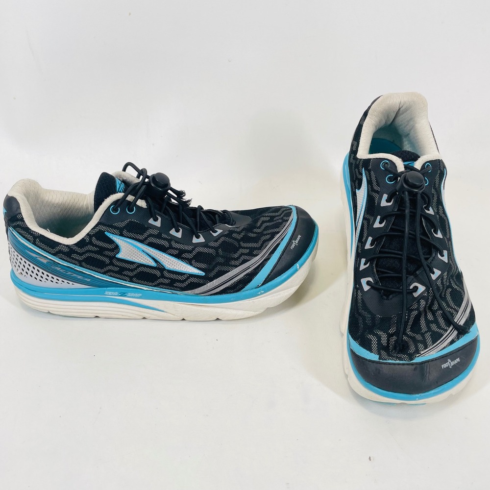 Altra Torin IQ Womens 9 Running Shoes Black Blue Zero Drop AFW1737Q-4